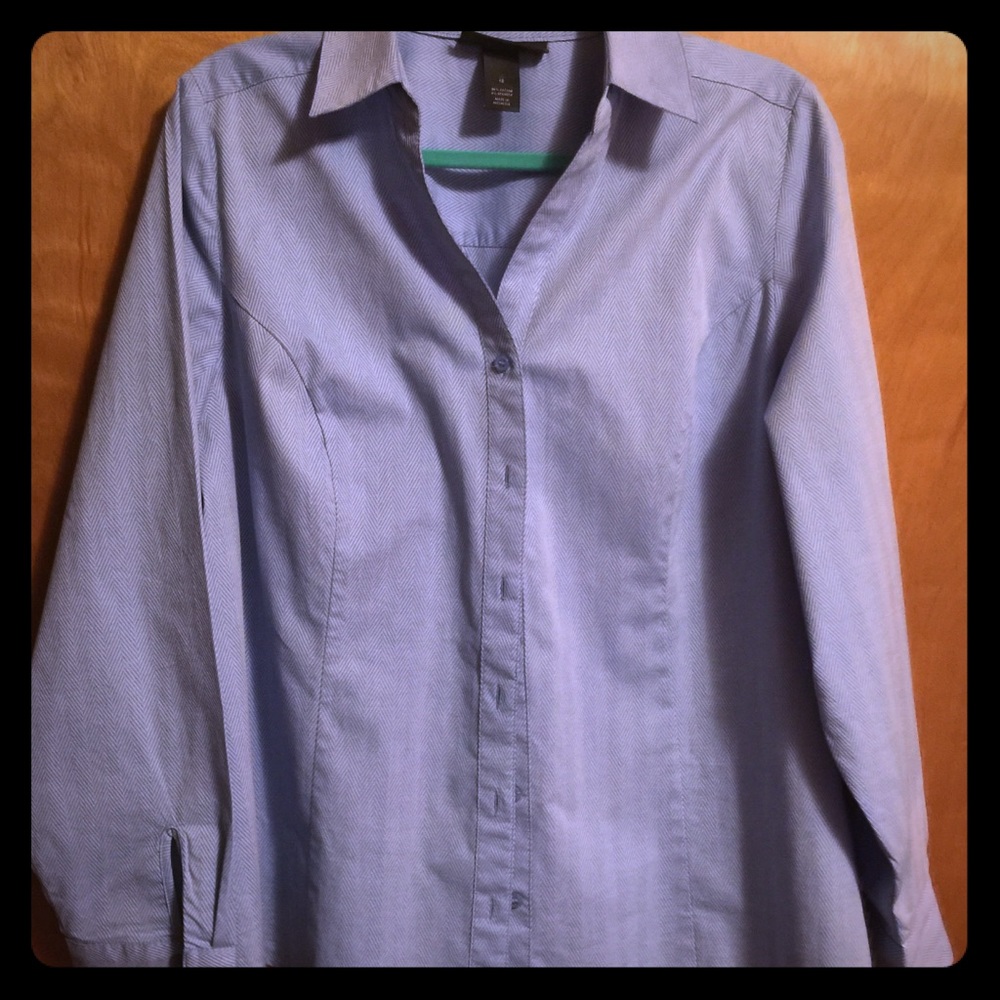 EUC LANE BRYANT BUTTON DOWN TOP SZ 18